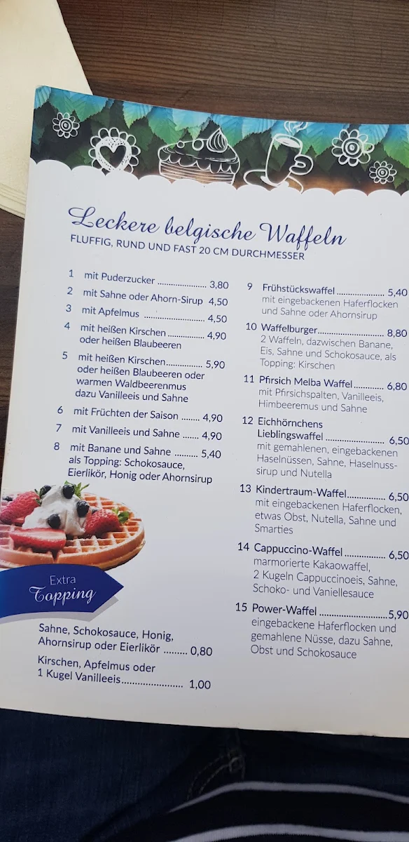 Speisekarte, Café Anna