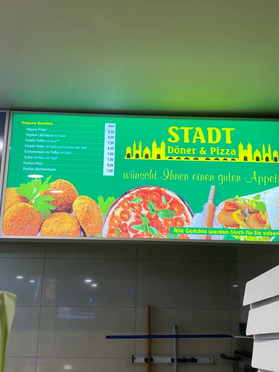 Speisekarte, STADT Döner & Pizza