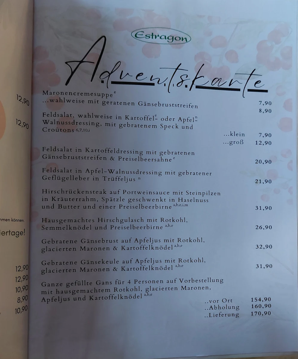 Speisekarte photo 2