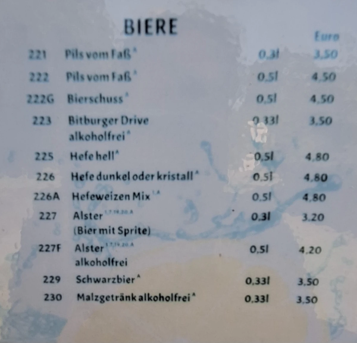 Speisekarte photo 2