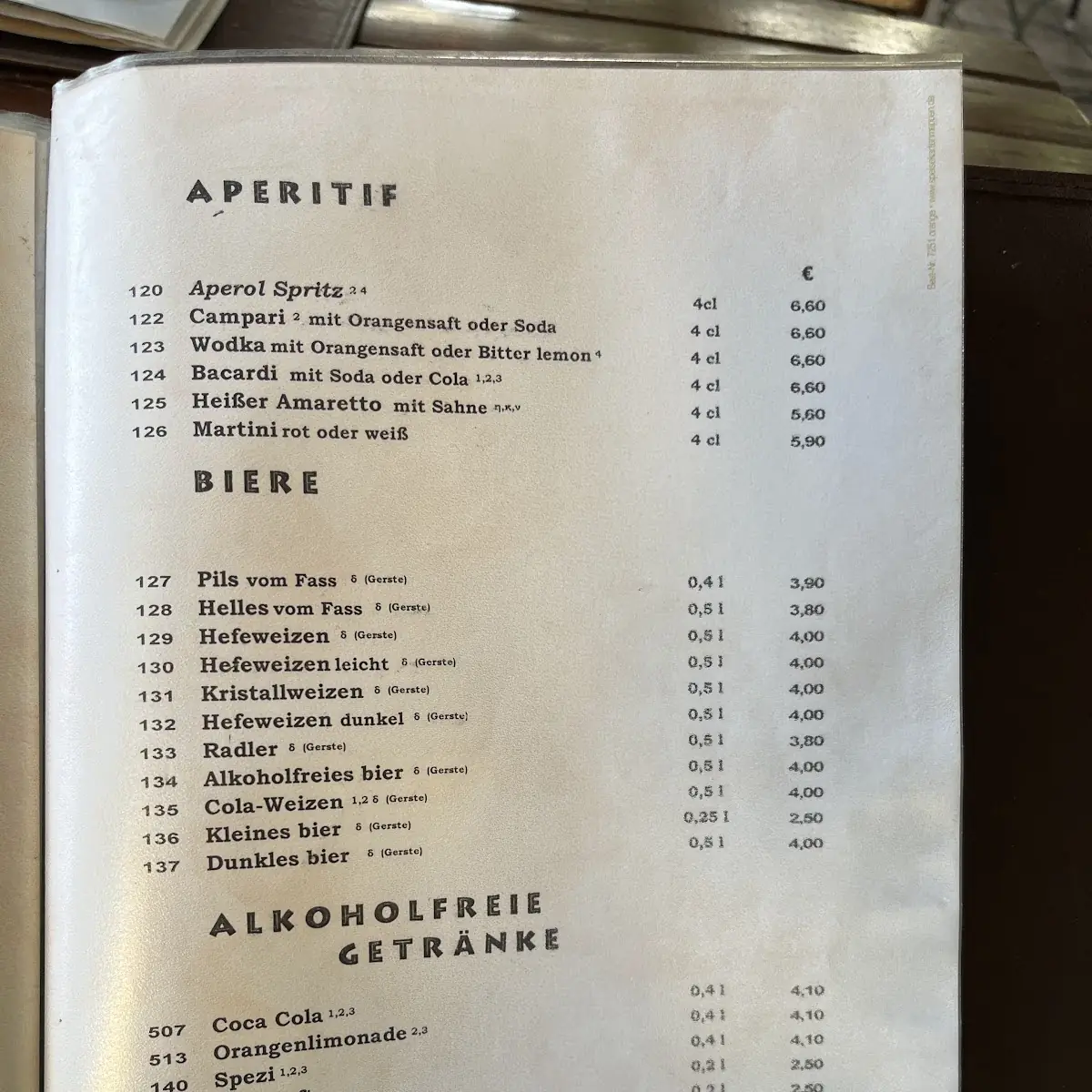 Speisekarte photo 1