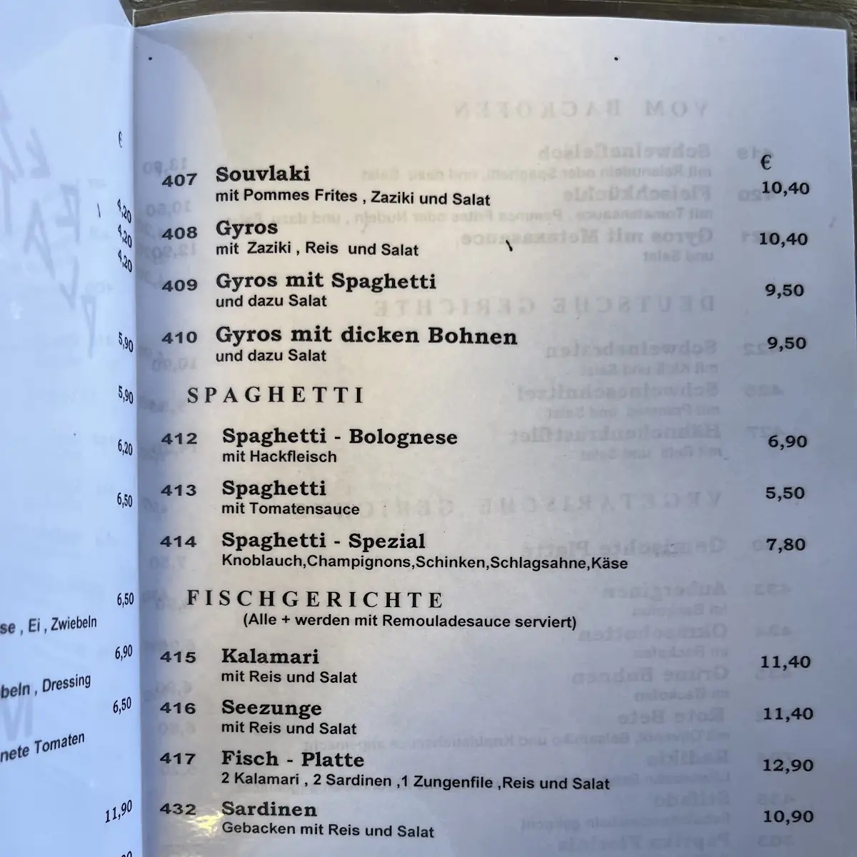 Speisekarte photo 3