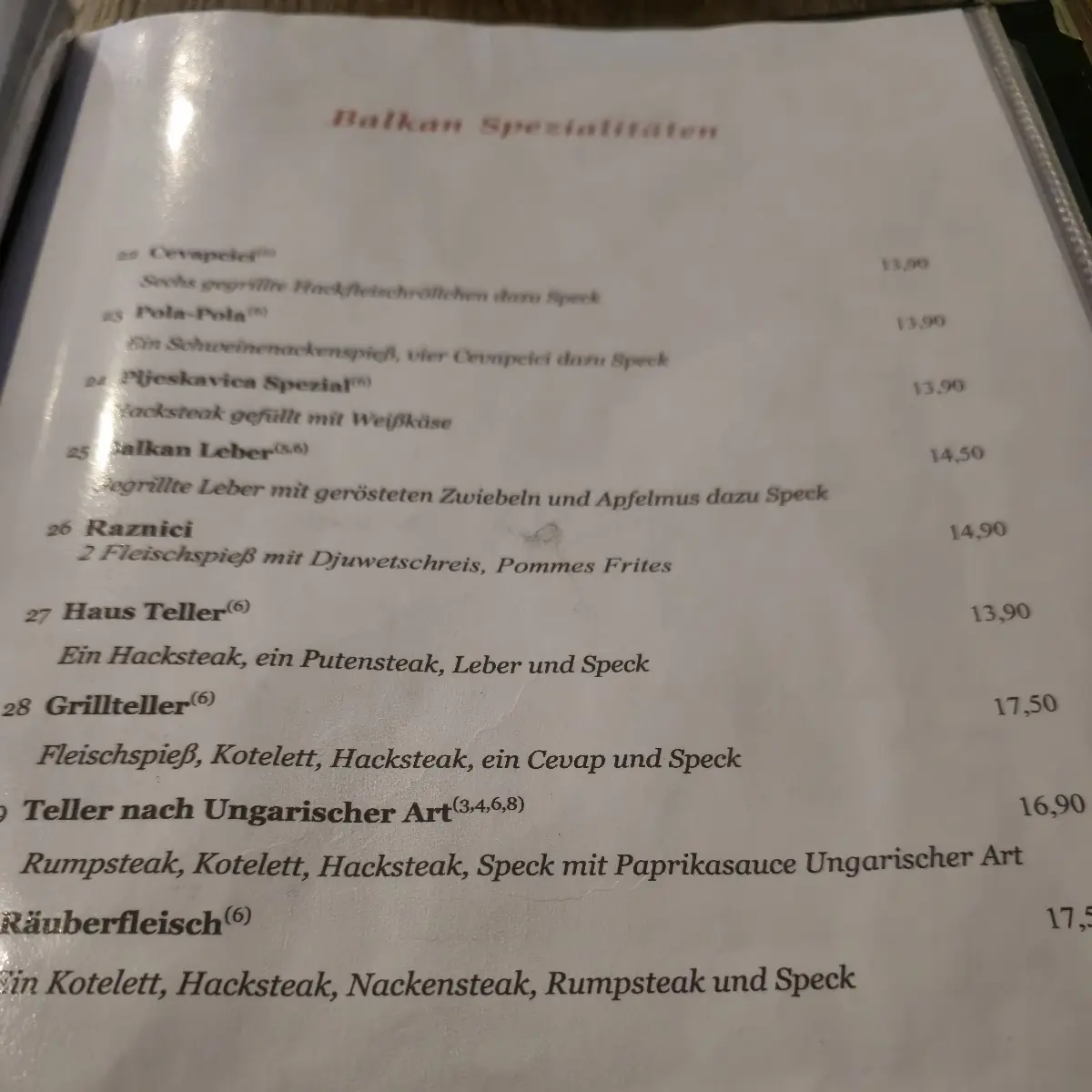 Speisekarte photo 8