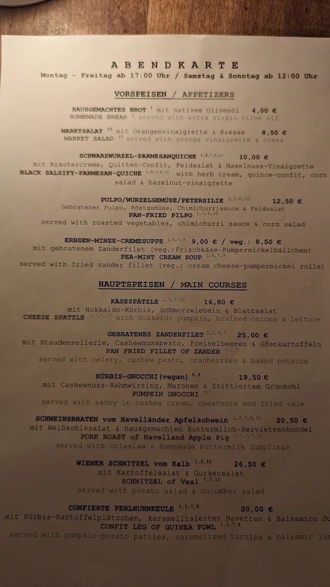 Speisekarte photo 9