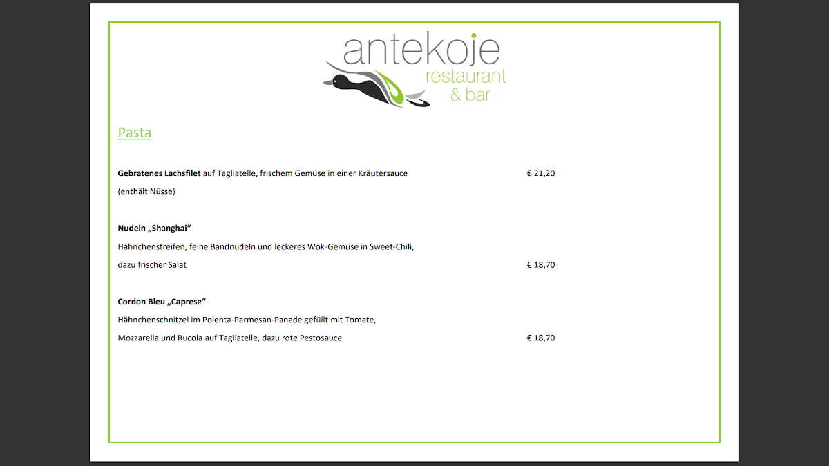 Speisekarte photo 4