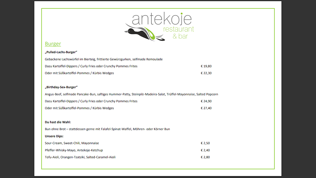 Speisekarte photo 6