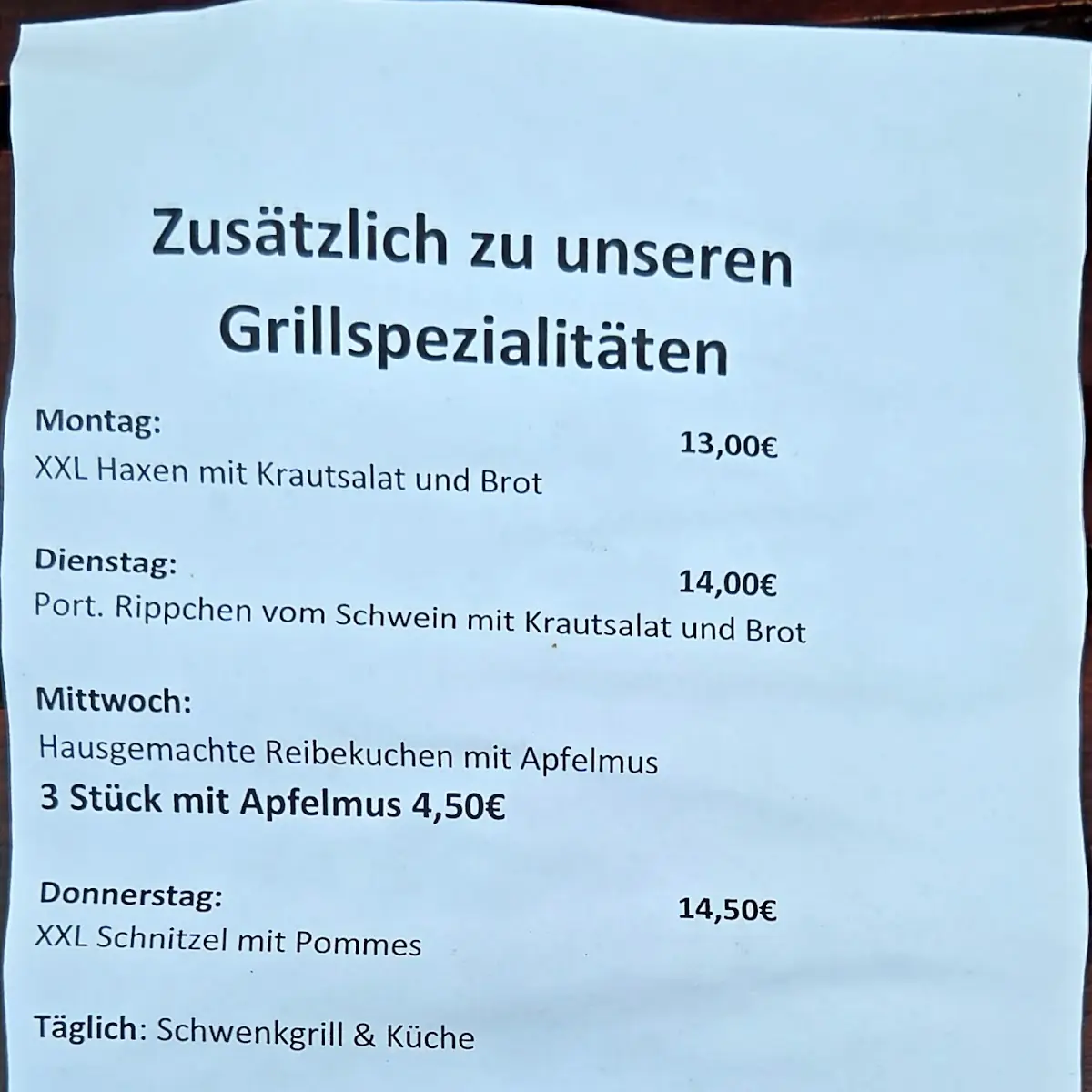 Speisekarte photo 2