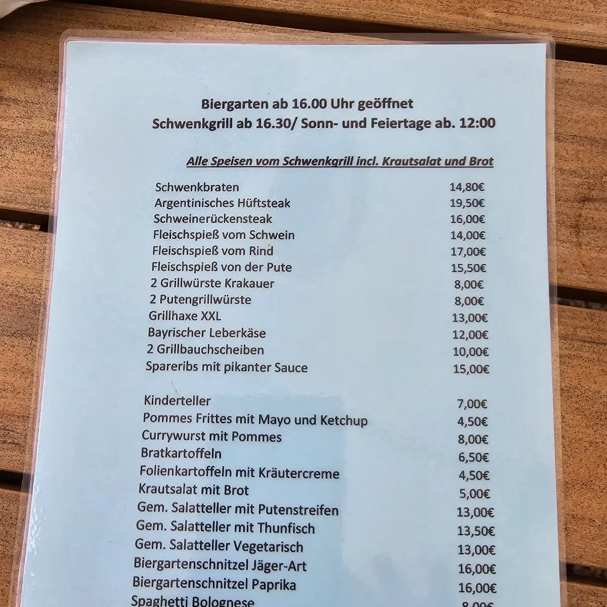 Speisekarte photo 5