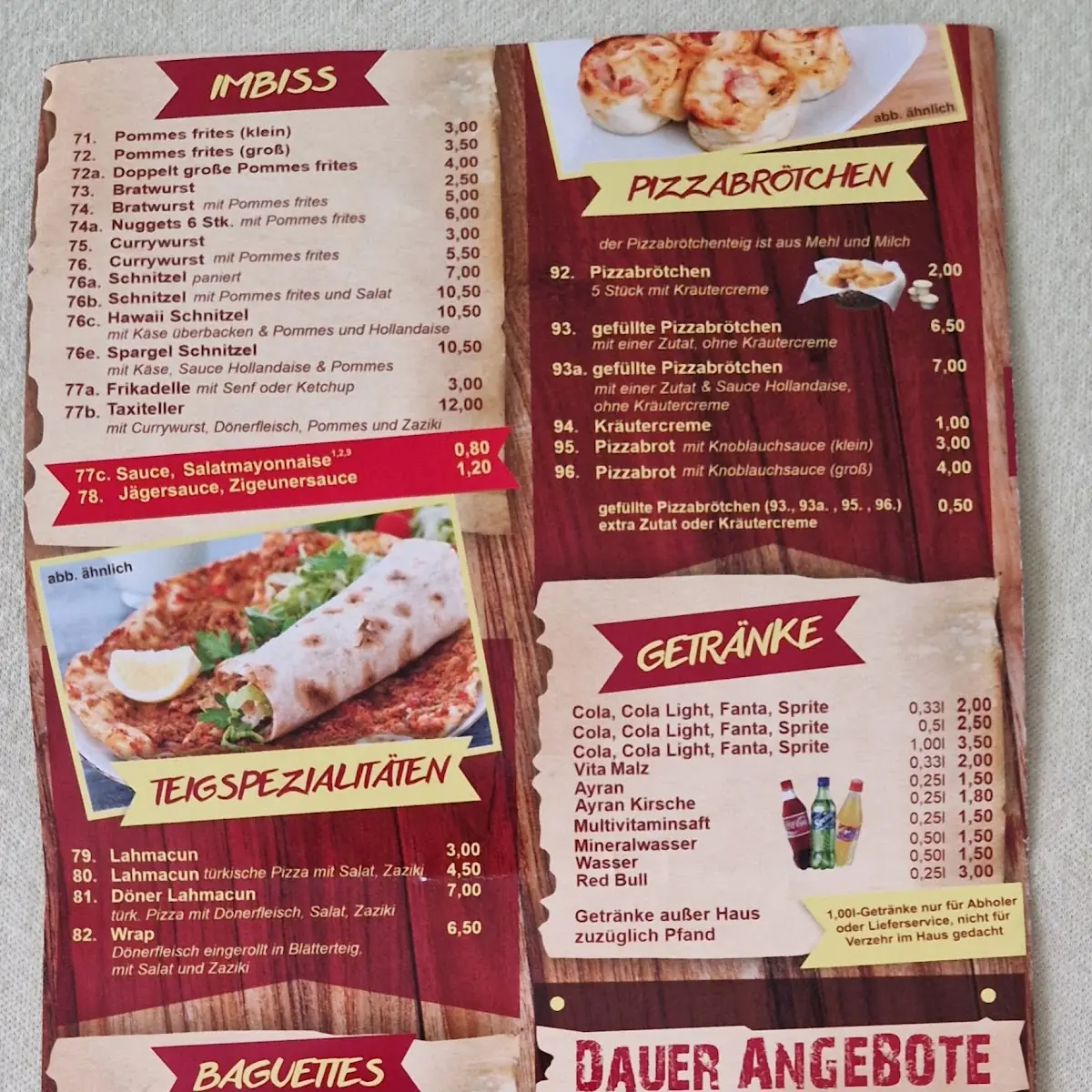 Speisekarte photo 2