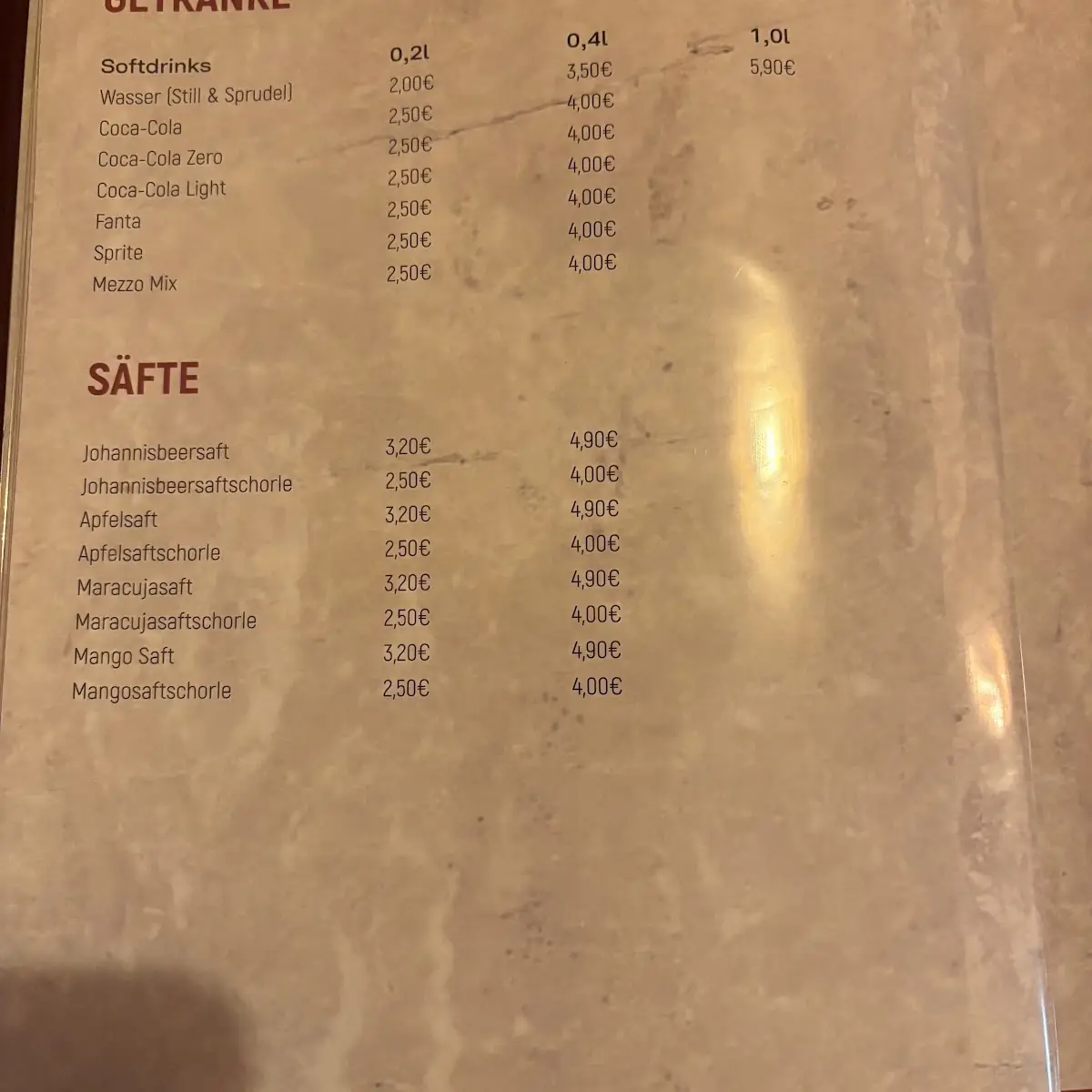 Speisekarte photo 4