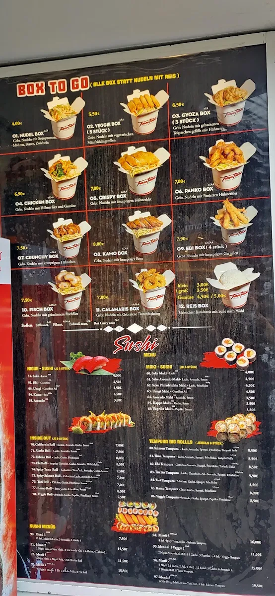 Speisekarte, TANTAN WOK & SUSHI
