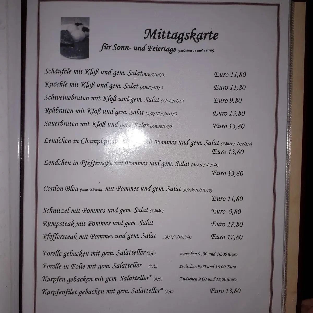 Speisekarte photo 5