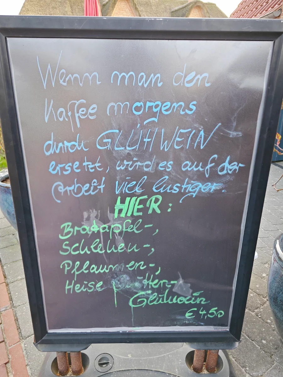 Speisekarte, Deicheck Café