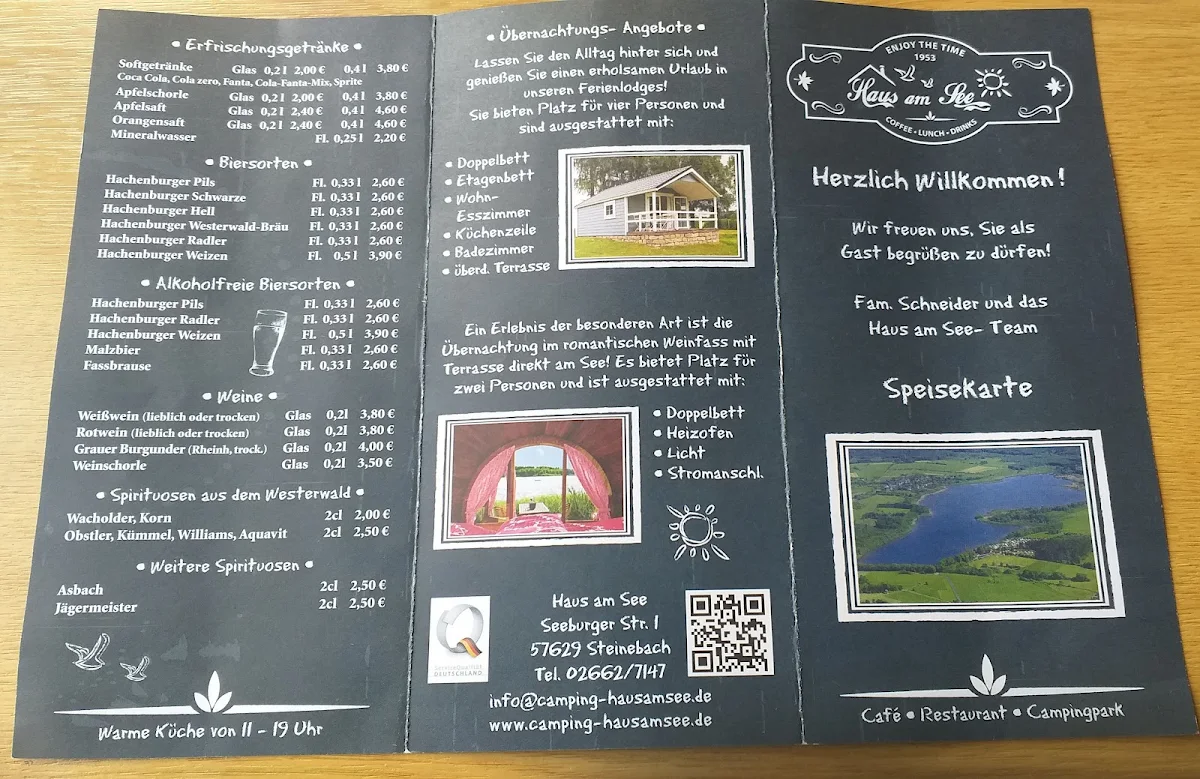 Speisekarte, Haus am See