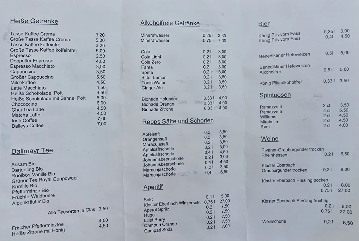 Speisekarte photo 1