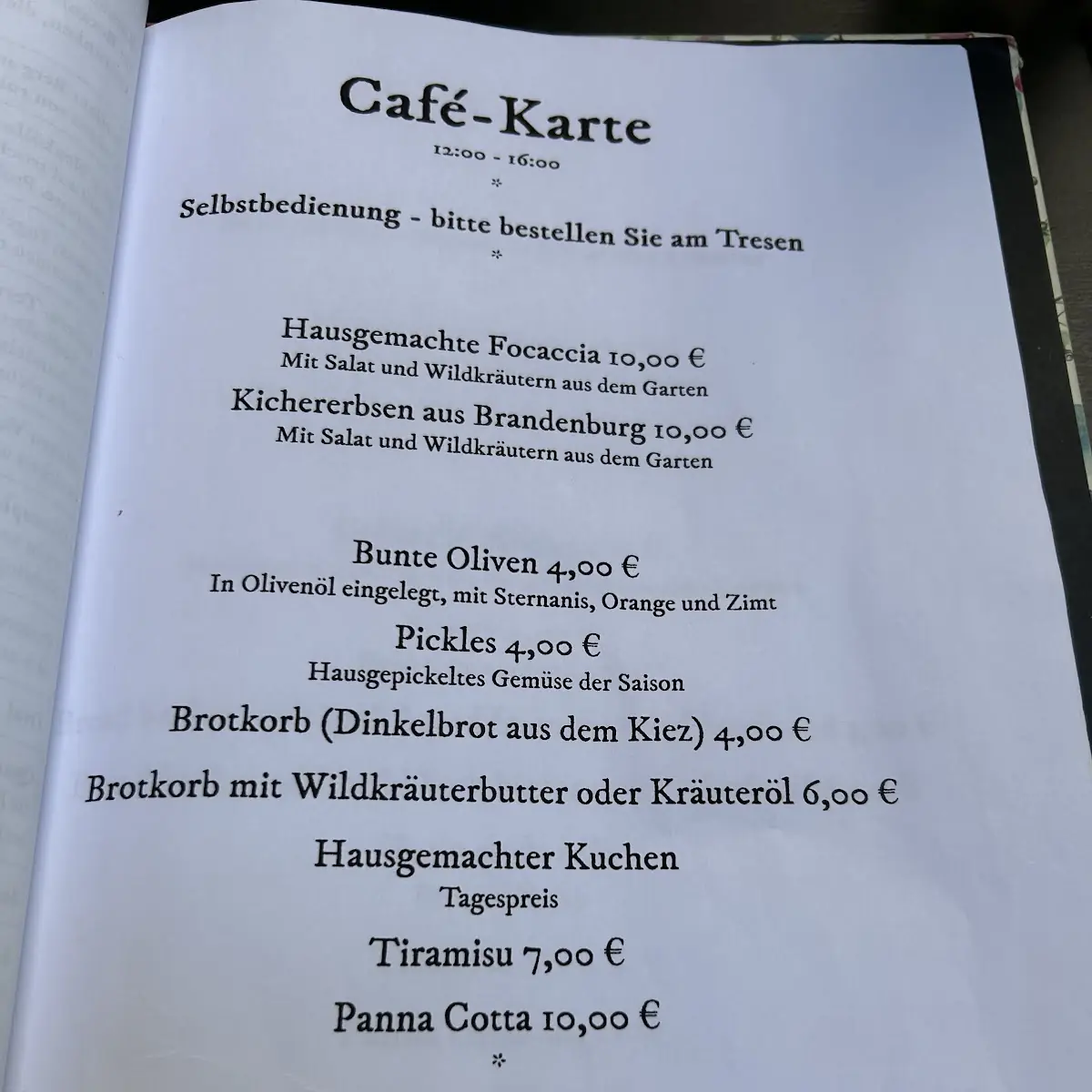 Speisekarte photo 1