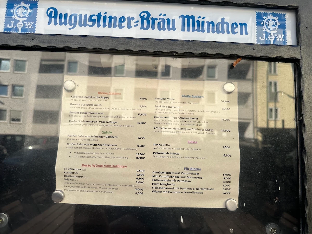 Speisekarte, Saletta Giesing