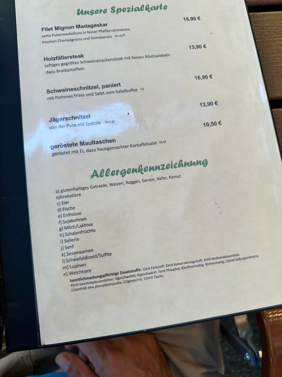 Speisekarte, HendlBurg Böblingen