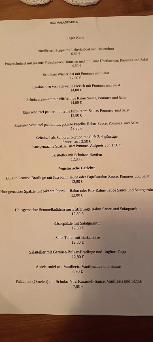 Speisekarte photo 4