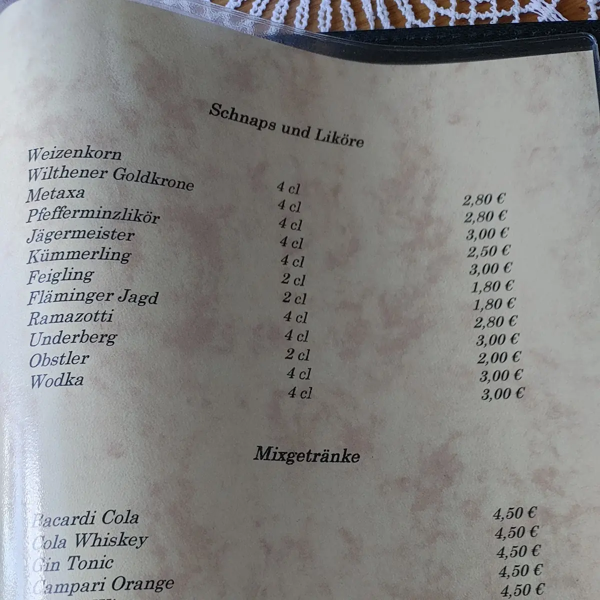 Speisekarte photo 4