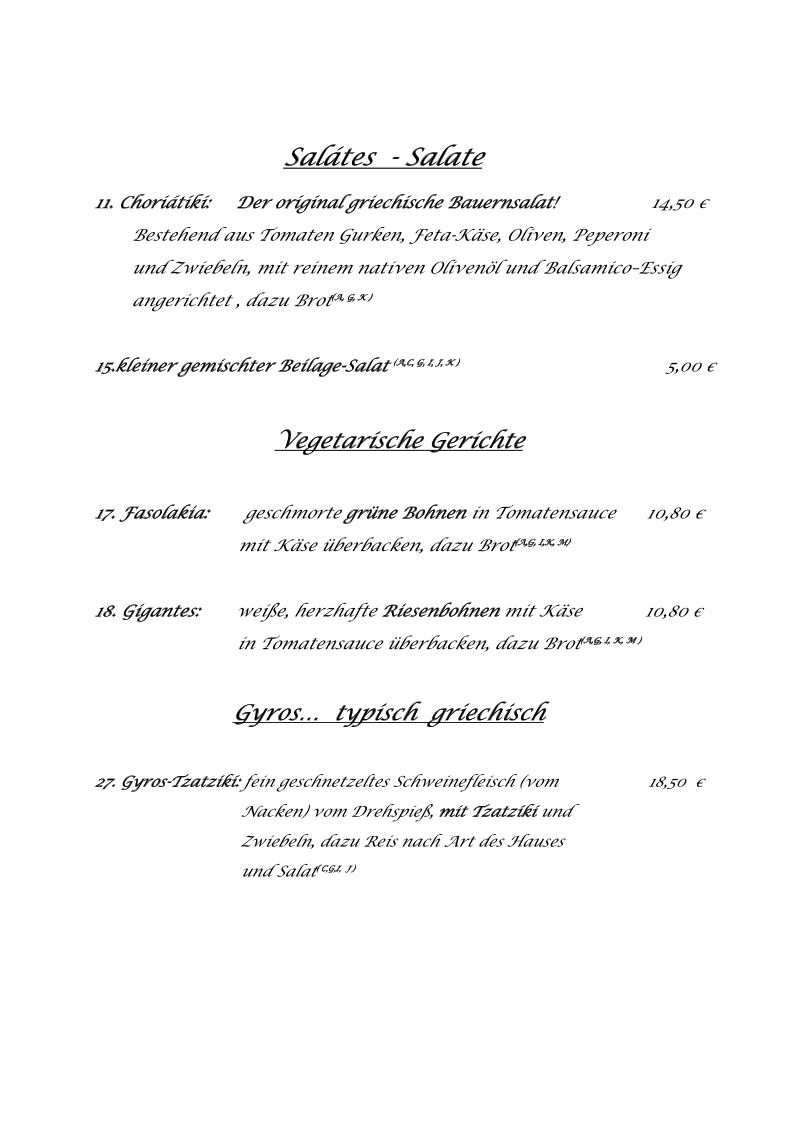 Speisekarte photo 2