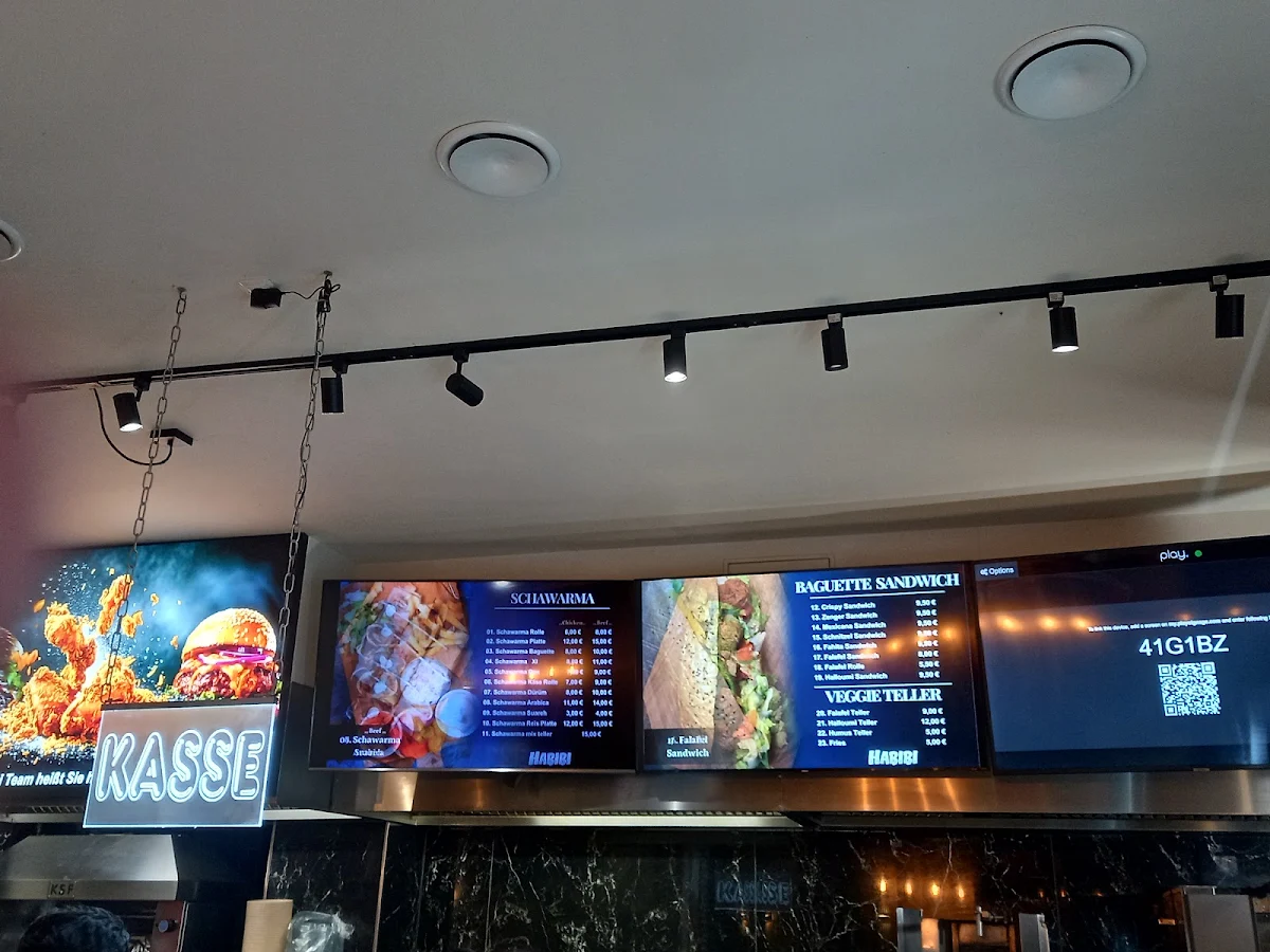 Speisekarte, Habibi Restaurant