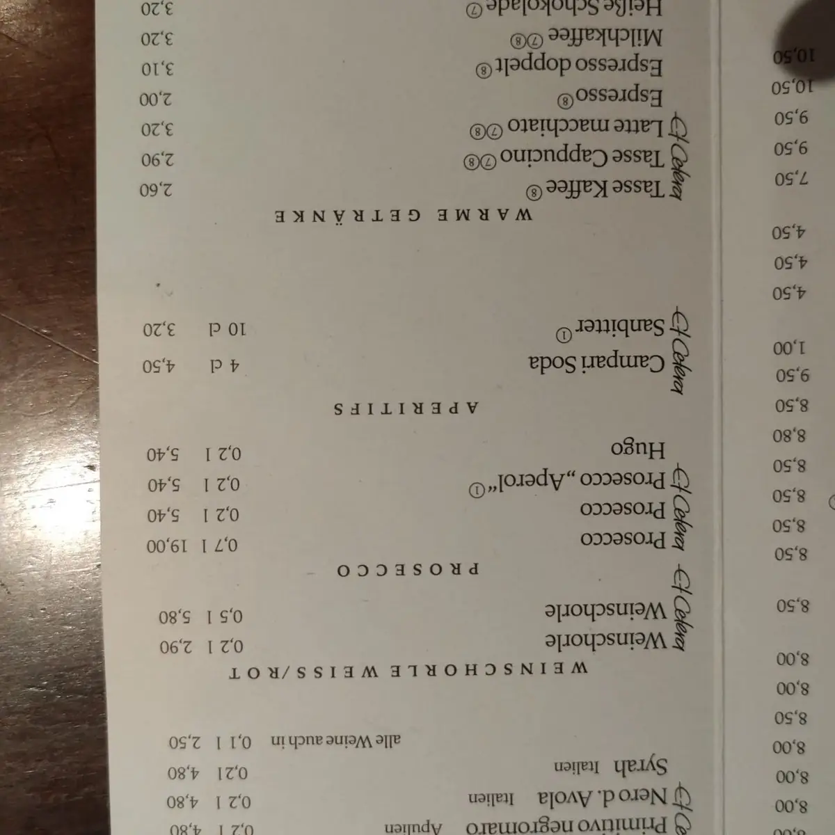 Speisekarte photo 4
