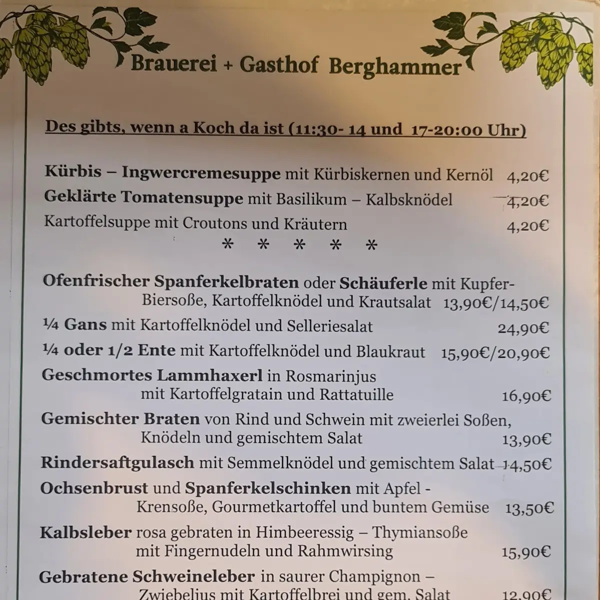 Speisekarte photo 2