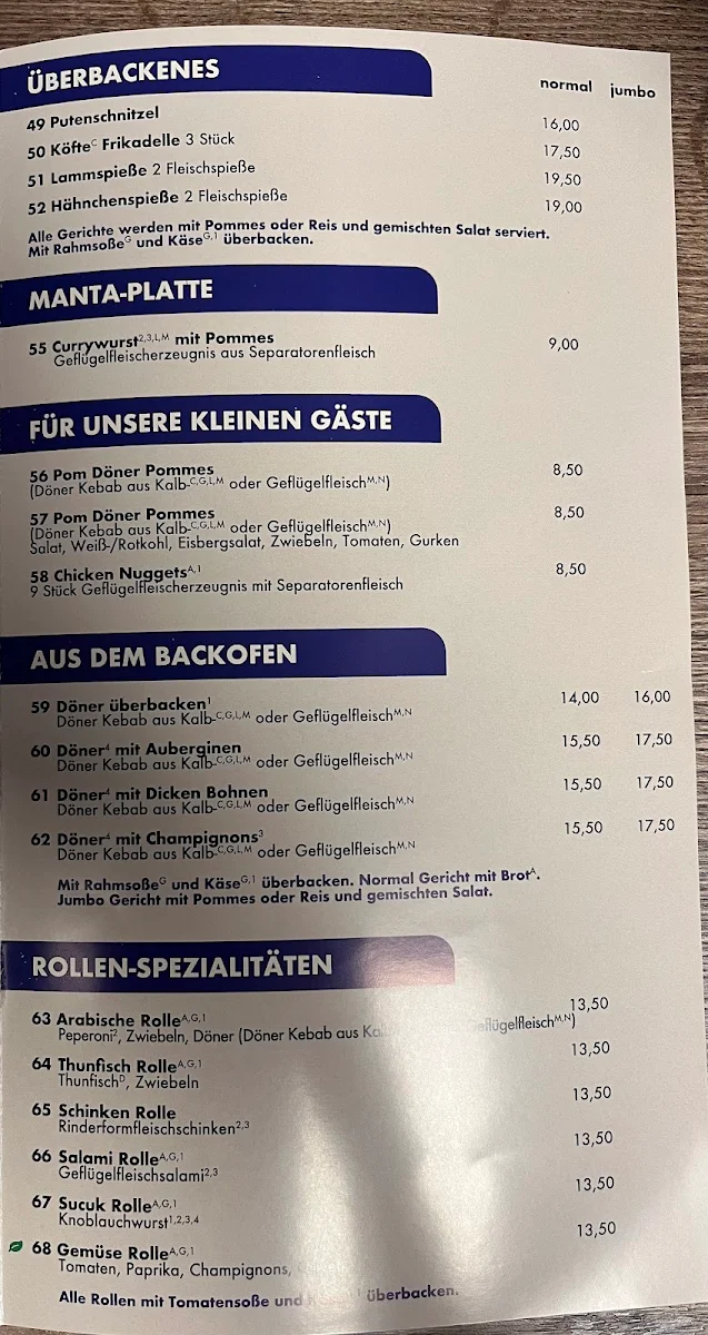 Speisekarte photo 2