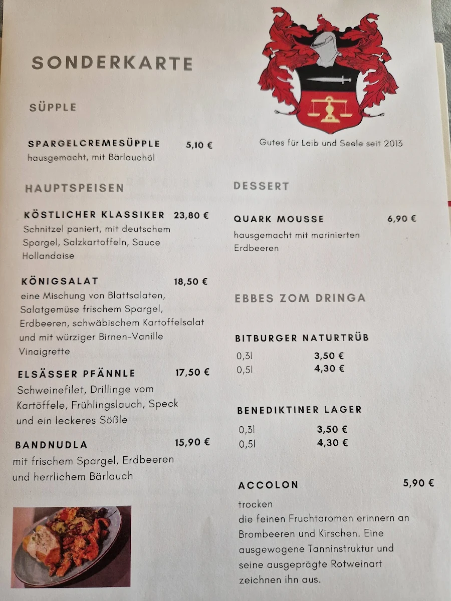 Speisekarte photo 1