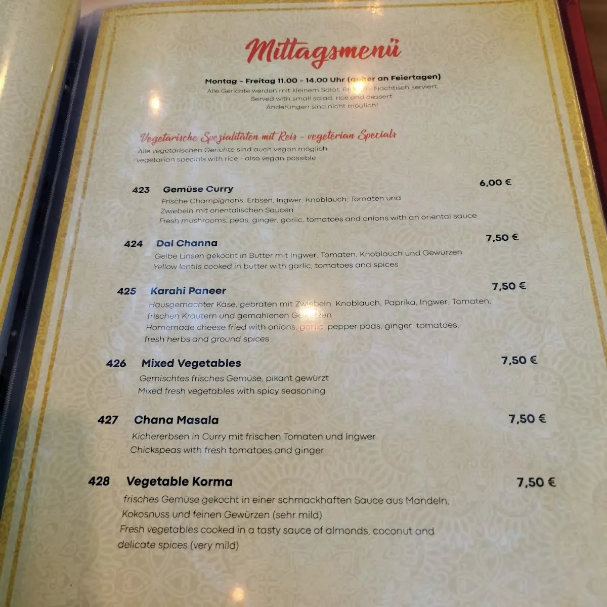 Speisekarte photo 1