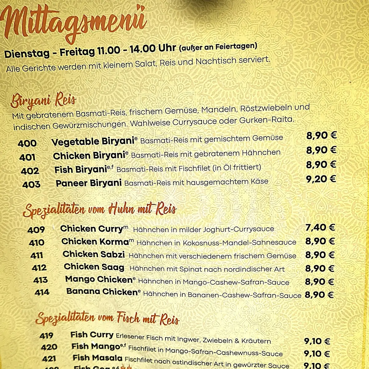 Speisekarte photo 2