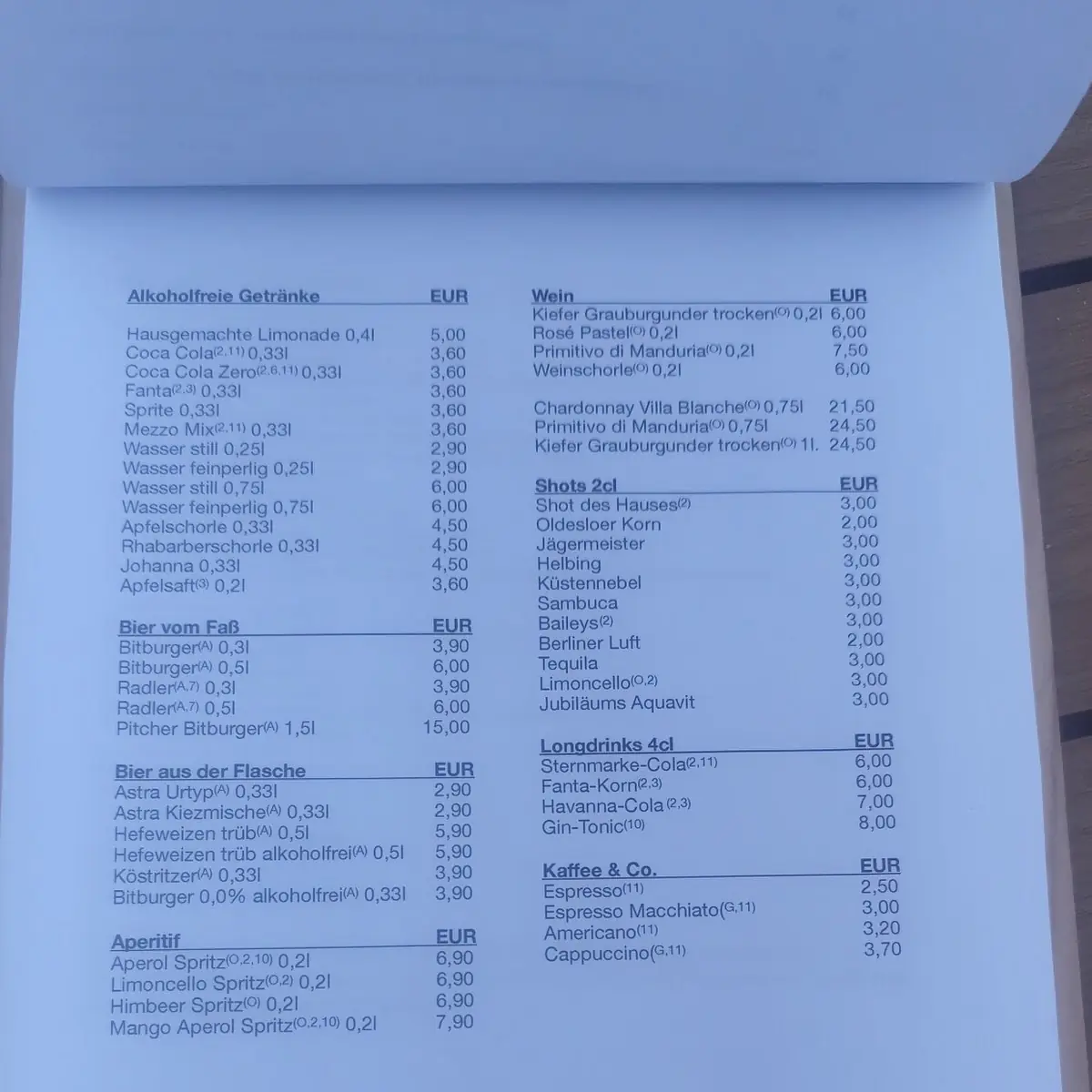 Speisekarte photo 3