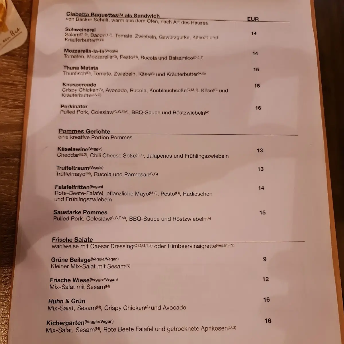 Speisekarte photo 6