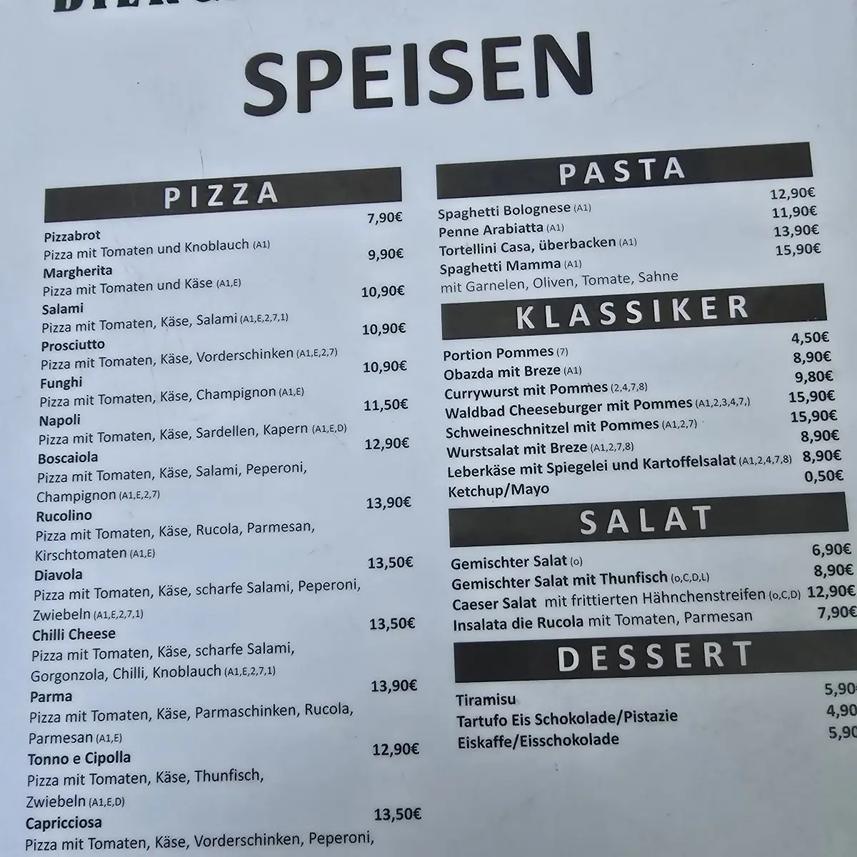 Speisekarte photo 2