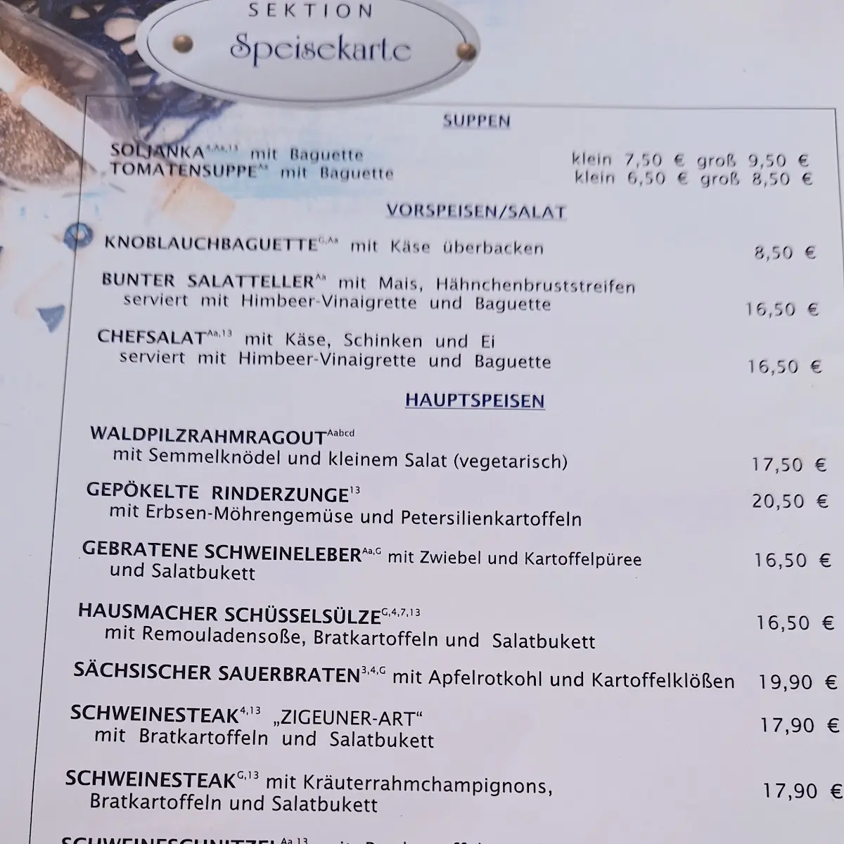 Speisekarte photo 3