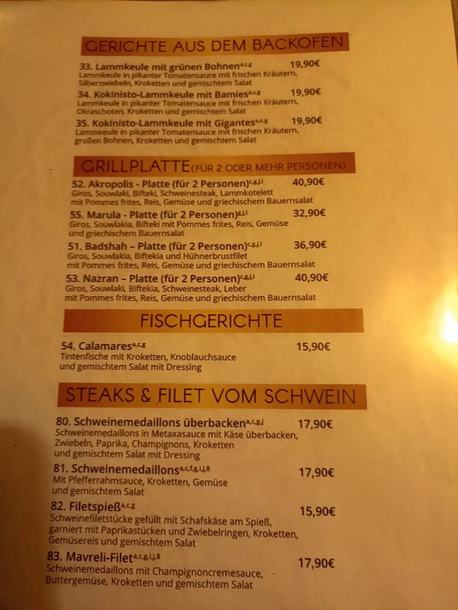 Speisekarte photo 2