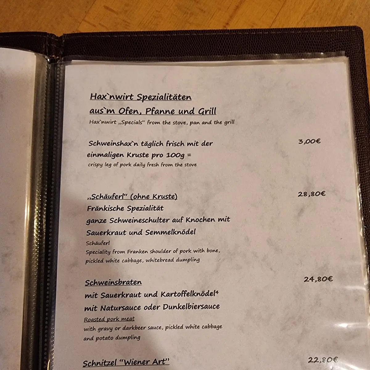 Speisekarte photo 2