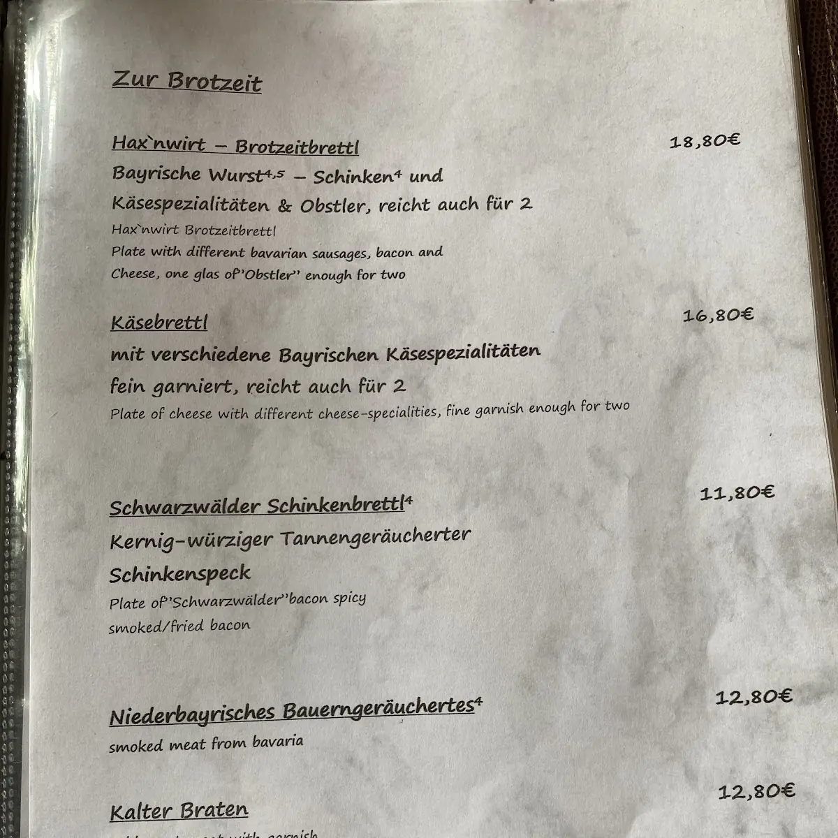 Speisekarte photo 5