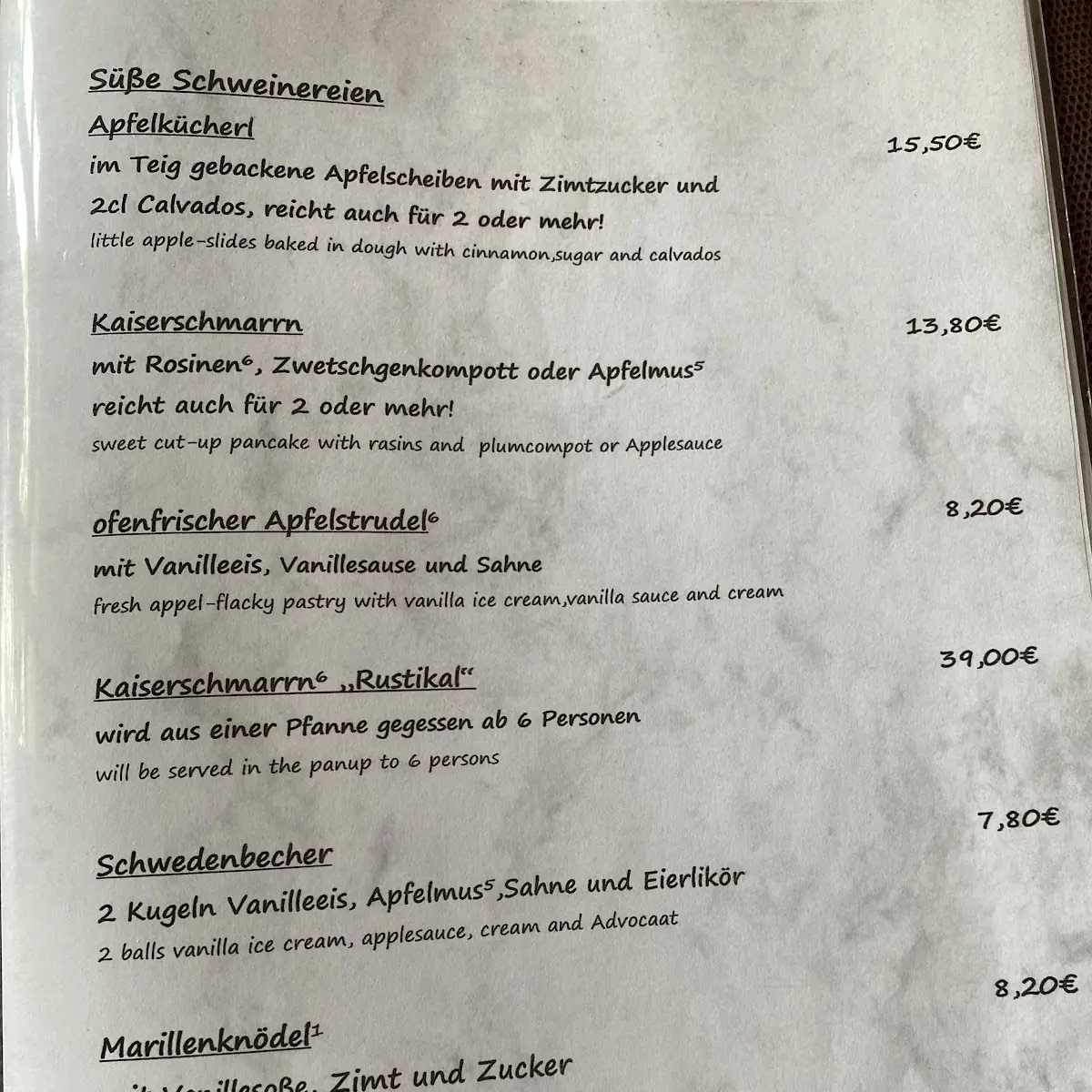 Speisekarte photo 6