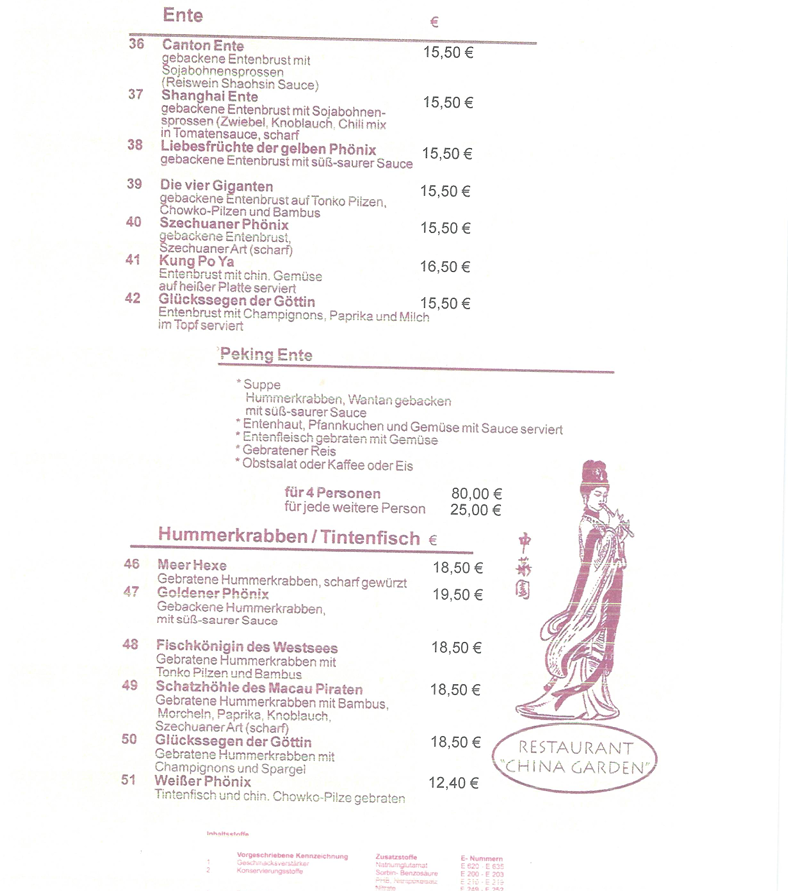 Speisekarte photo 2