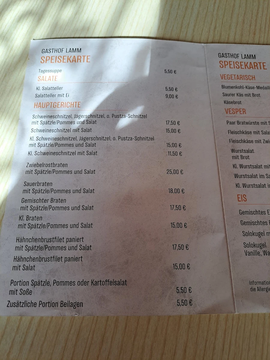 Speisekarte photo 2