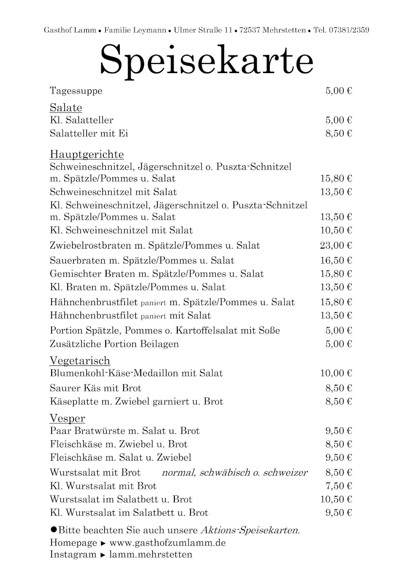 Speisekarte photo 3