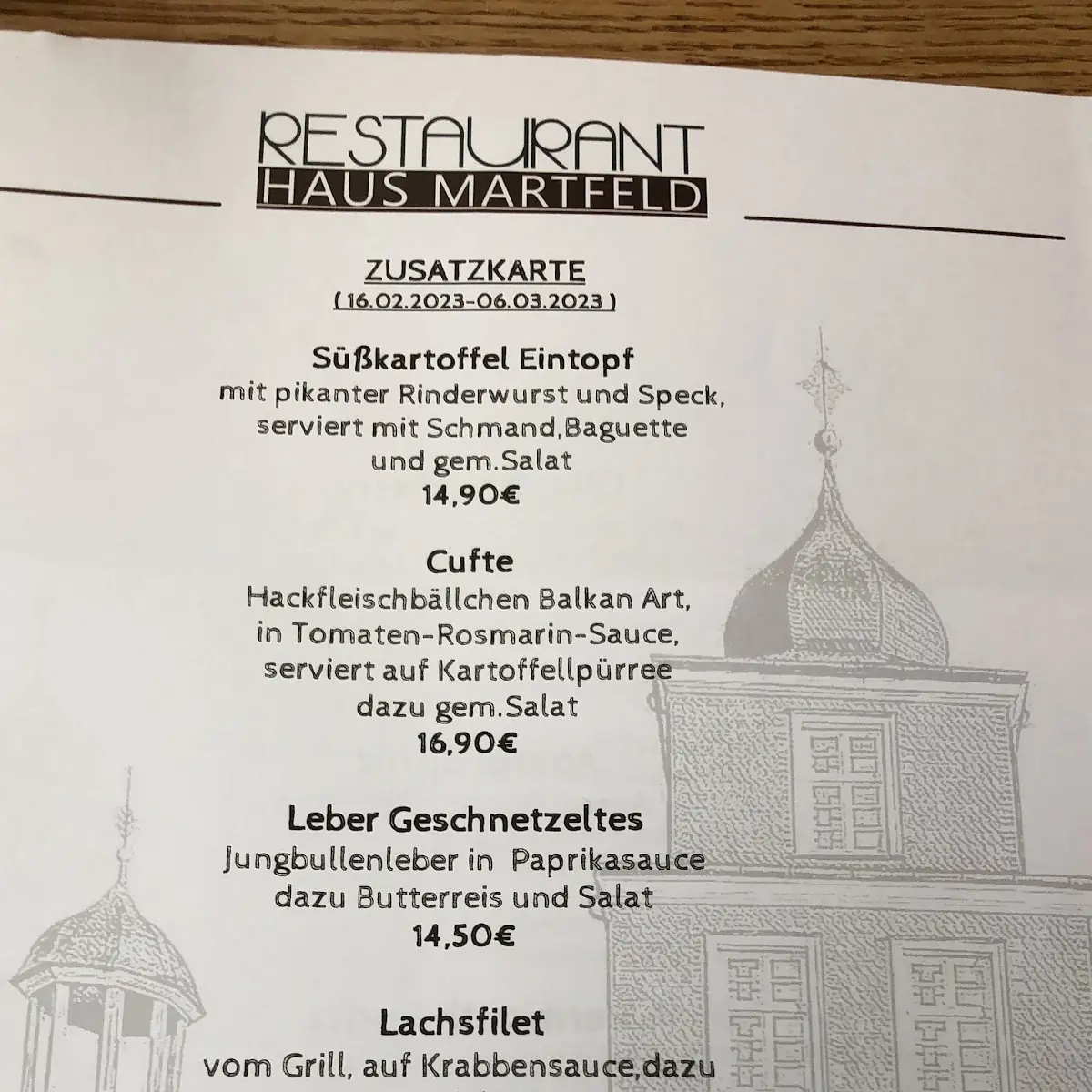 Speisekarte photo 2