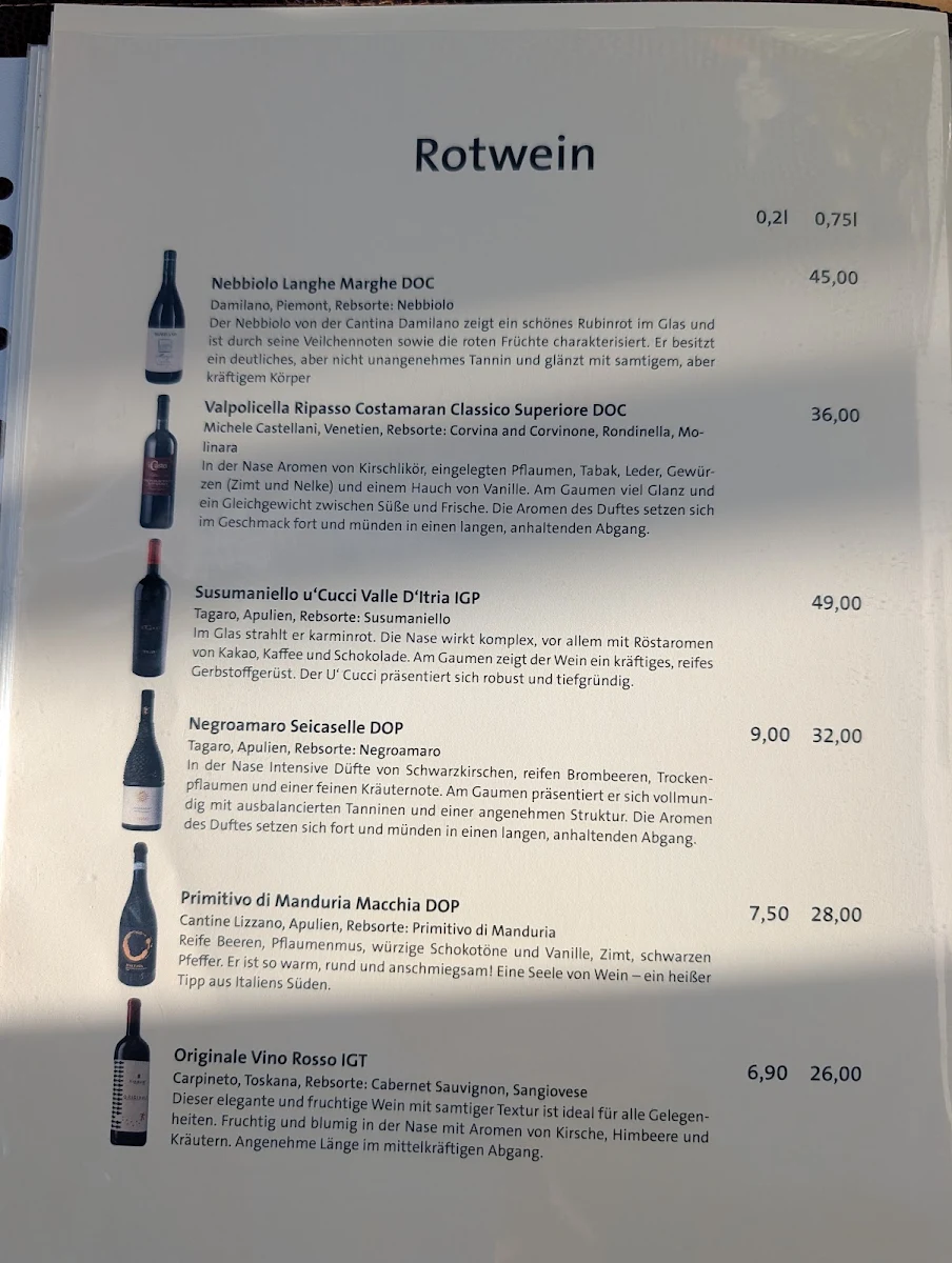 Speisekarte, Pizzeria Da Nico