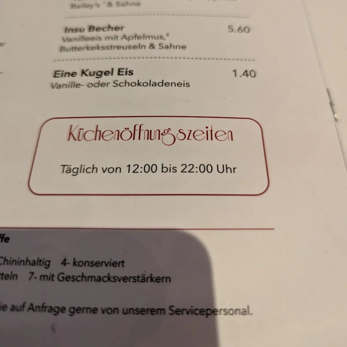 Speisekarte photo 1