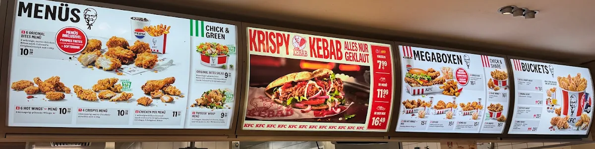 Speisekarte, Kentucky Fried Chicken