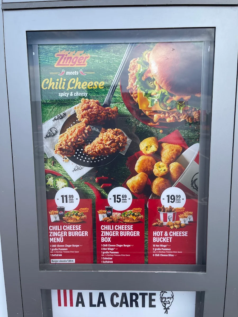 Speisekarte, Kentucky Fried Chicken