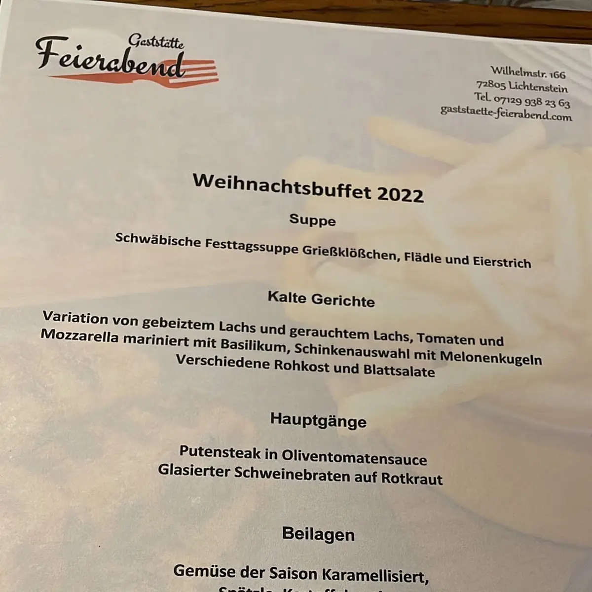 Speisekarte photo 2
