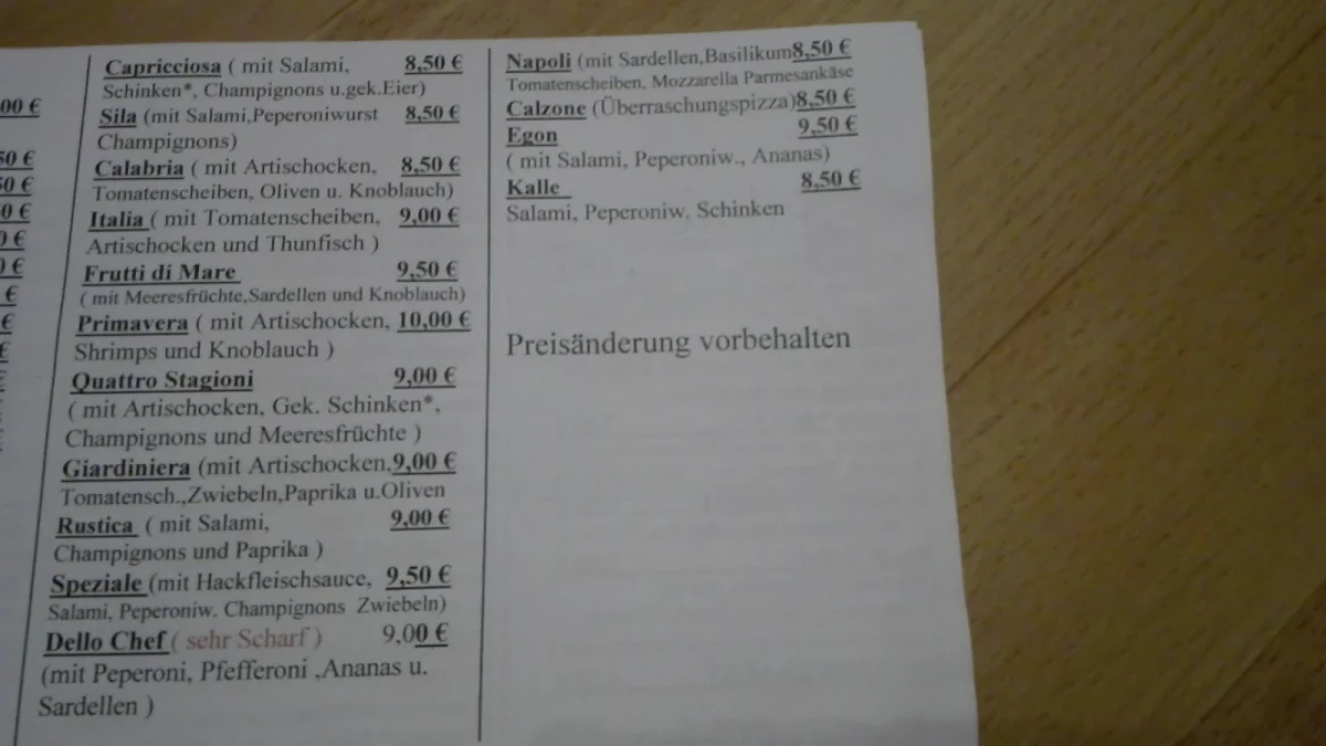 Speisekarte photo 3